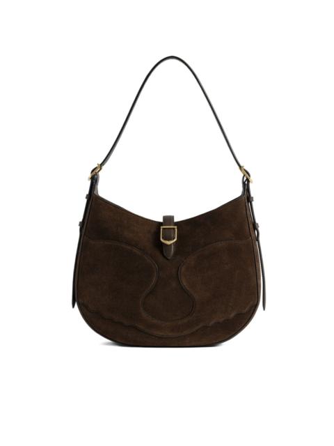 Zadig & Voltaire suede curved shoulder bag
