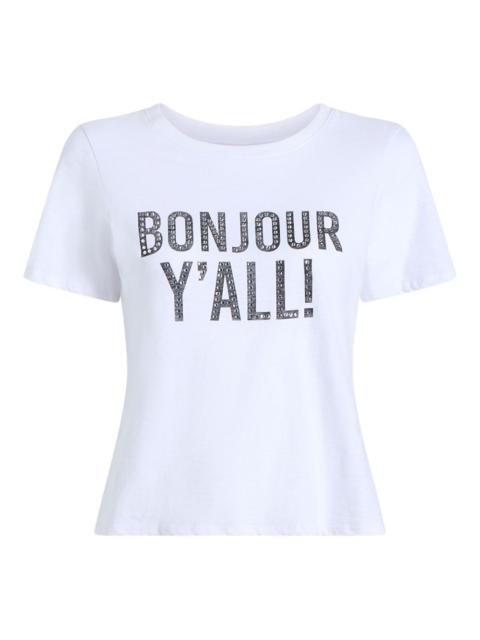 Cinq à Sept Bonjour Y'all embellished T-shirt