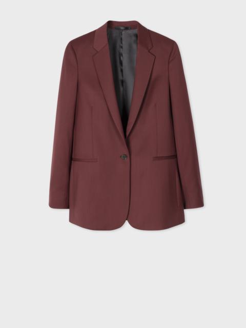 Paul Smith Burgundy Wool Twill Blazer