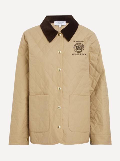 Sporty & Rich Crest Seal 100th Quilted Jacket