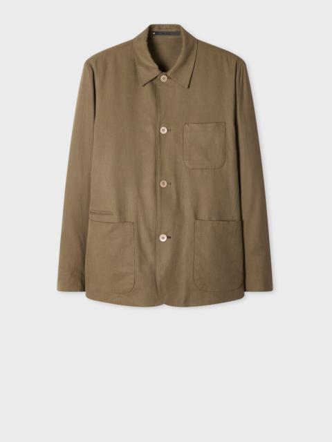 Paul Smith Khaki Lyocell-Twill Work Jacket