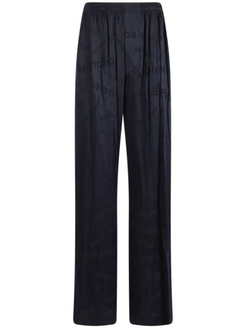 printed straight trousers