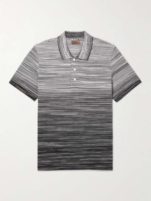 Striped Space-Dyed Cotton-Piqué Polo Shirt