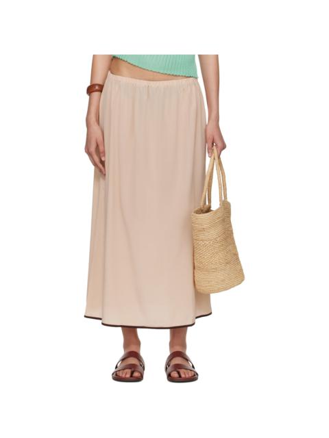 BASERANGE SSENSE Exclusive Pink Silk Maxi Skirt
