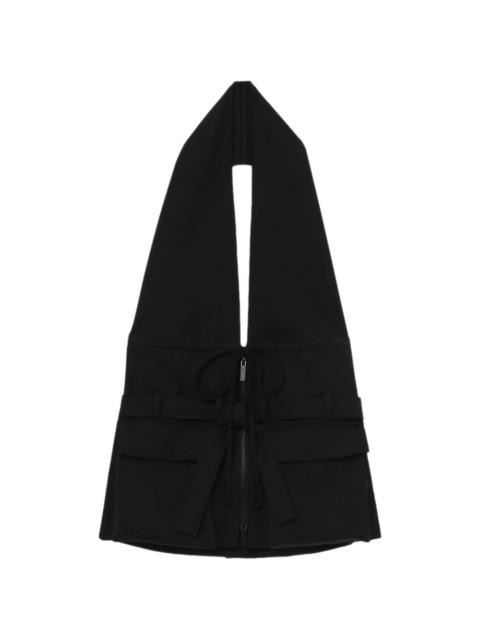 BOTTER zip-up halterneck top