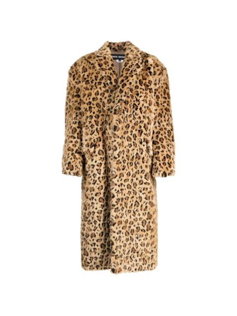 Junya Watanabe leopard print faux-fur coat