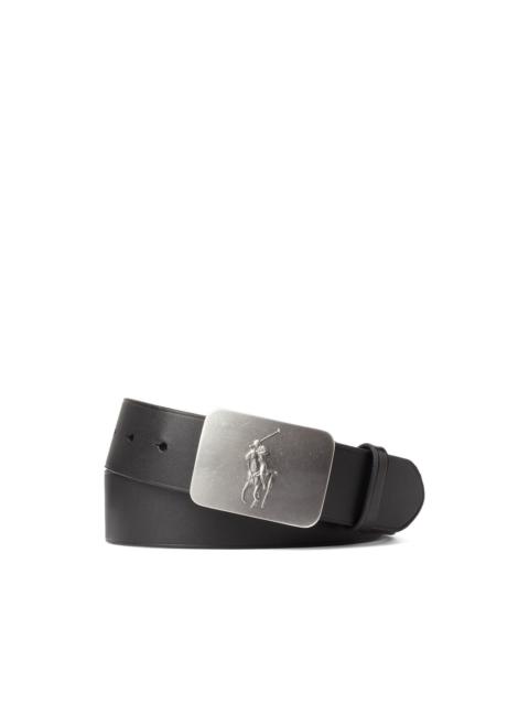 Polo Ralph Lauren Pony plaque leather belt