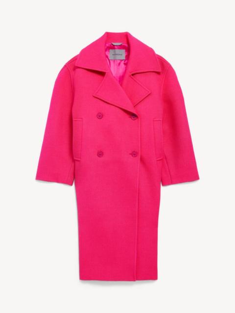 BALENCIAGA Women's Long Cocoon Coat in Pink