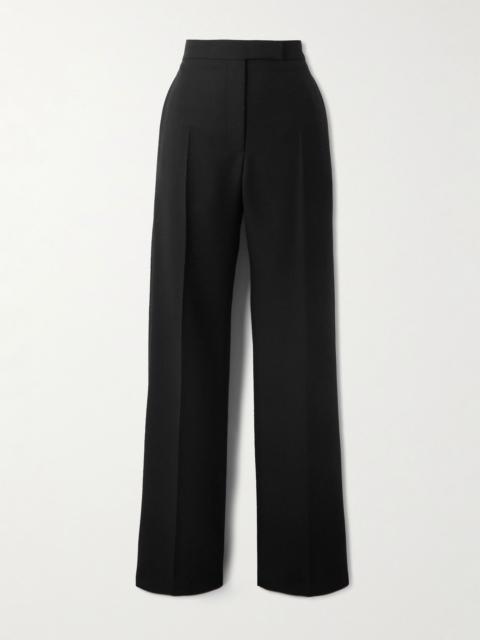 TOM FORD Wool, mohair and silk-blend twill pants Black