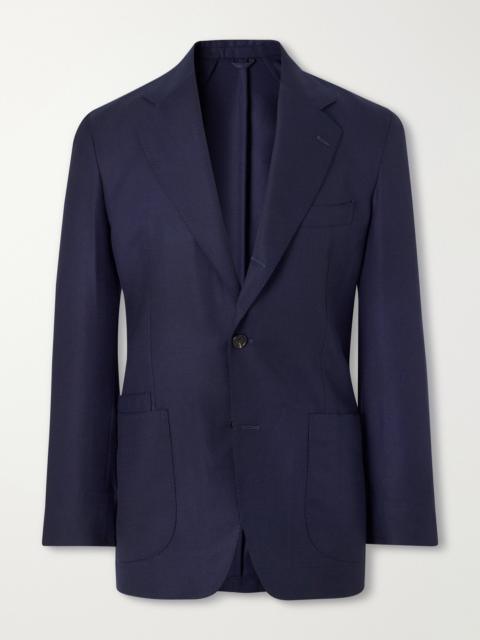Drake's Virgin Wool Canvas Blazer