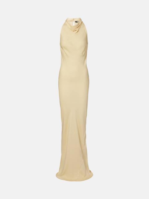 ROTATE Halterneck satin gown