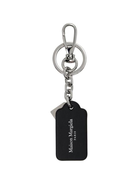 Maison Margiela Black & Silver Four Stitches Tag Keychain