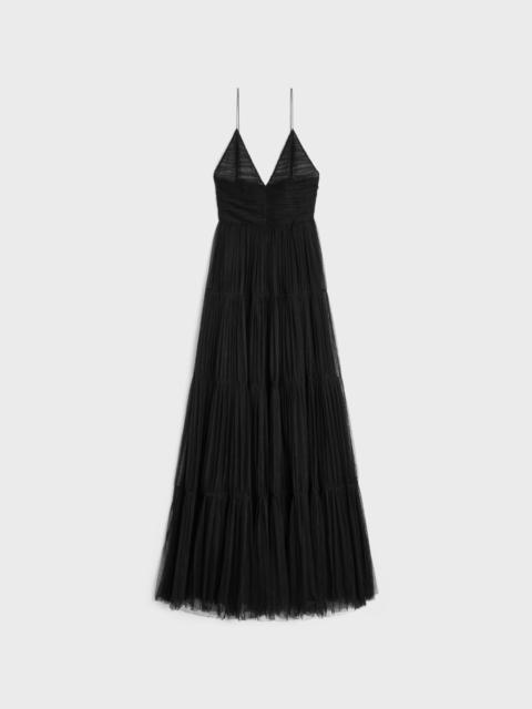 CELINE long dress in silk tulle