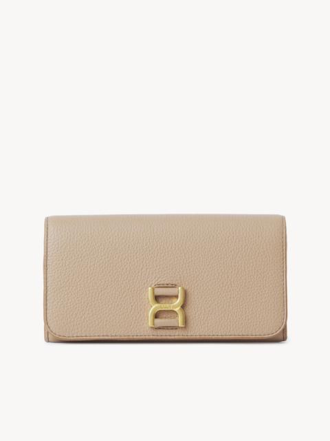 Chloé MARCIE LONG WALLET WITH FLAP IN GRAINED LEATHER