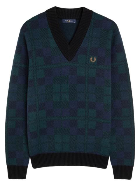 Fred Perry Fred Perry Blackwatch Tartan Wool-blend Jumper