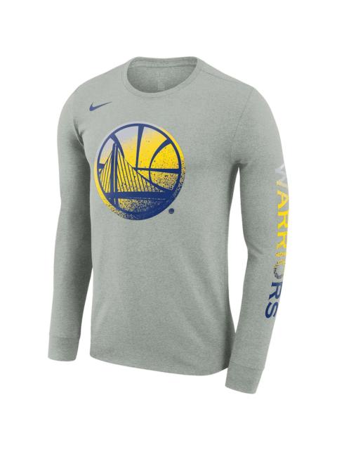 Nike NBA GS Warriors Mezzo Print Long Sleeve T-Shirt "Grey" AQ6798 063