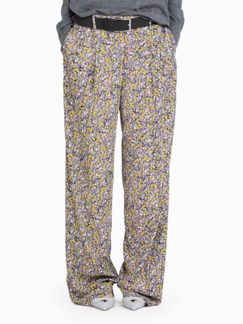 N°21 FLORAL-PRINT WIDE-LEG TROUSERS