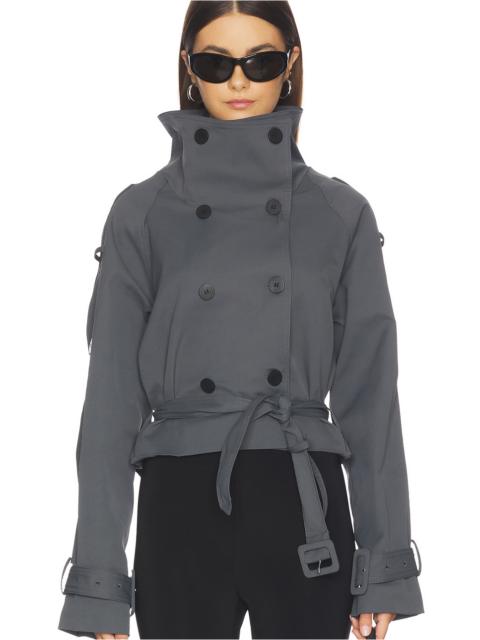 LIONESS Blanc Cropped Trench