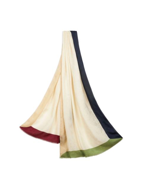 Etro jacquard fringed scarf