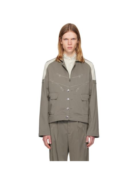 Kiko Kostadinov Gray Fitz Military Blazer