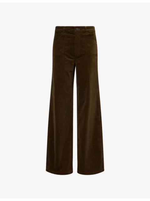 PAIGE Anessa Corduroy Stretch-Cotton Blend Trousers