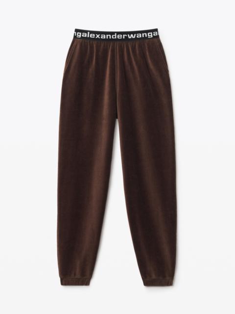 Alexander Wang LOGO ELASTIC JOGGER IN STRETCH CORDUROY