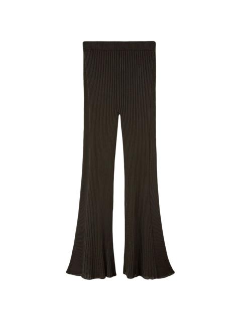Jil Sander chunky ribbed flared-hem trousers