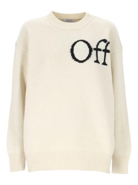 Off-White Off-white Logo-intarsia Wool Sweater