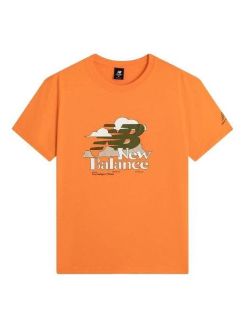 New Balance New Balance Logo Print Tee 'Orange Green' AMT22365-SKS