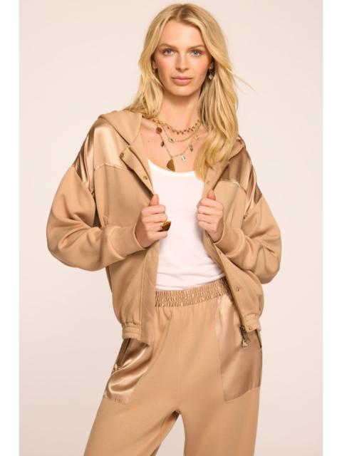 RAMY BROOK Fiona Satin Knit Hoodie Jacket