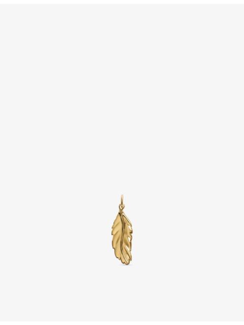 MONICA VINADER Feather 18ct Yellow Gold Vermeil Pendant