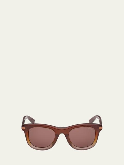 ZEGNA Men's Acetate Square Sunglasses