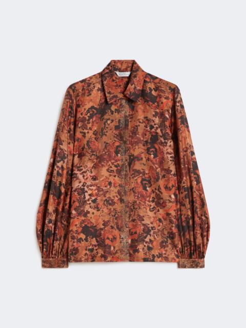 Max Mara LUSSO Relaxed-fit printed silk shirt - TERRA COTTA