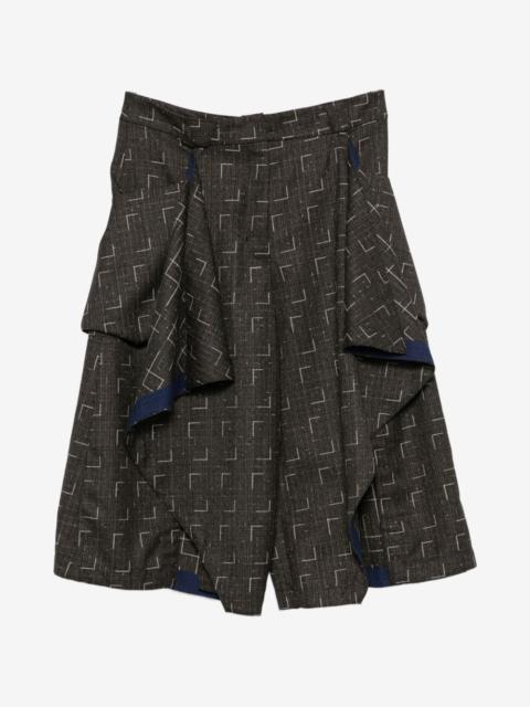 Kiko Kostadinov geometric-print draped trousers