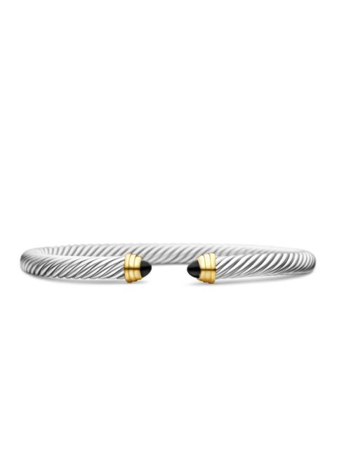 DAVID YURMAN Women's Classic Cable Bracelet in Sterling Silver - Black Onyx