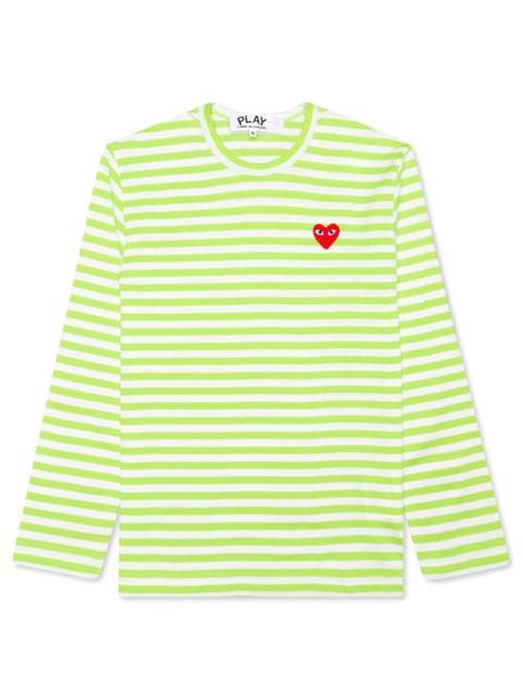 Comme des Garçons PLAY STRIPED L/S 티셔츠