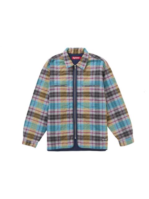 Supreme Supreme Quilted Flannel Zip Up Shirt Multicolor