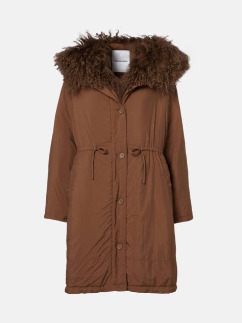 Yves Salomon Doudoune shearling-trimmed down coat
