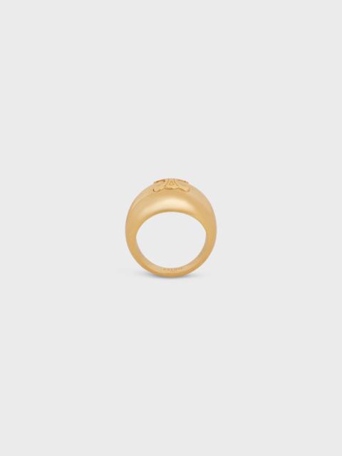 CELINE Triomphe Bold Ring in Brass with Gold Finish