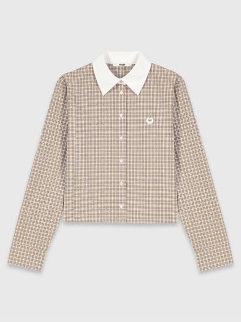 maje Short rhinestone checked shirt