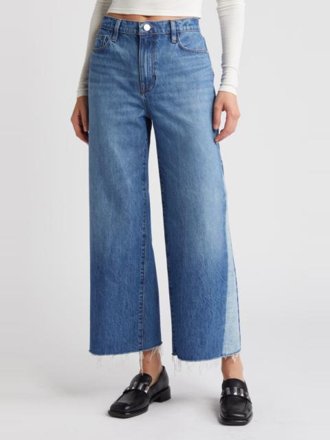 FRAME Le Jane Raw Hem Crop Wide Leg Jeans in Shylock at Nordstrom