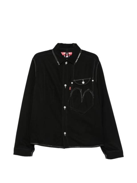 Junya Watanabe MAN Junya Watanabe X Levi´s Contrast-stitch Logo-print Shirt Jacket