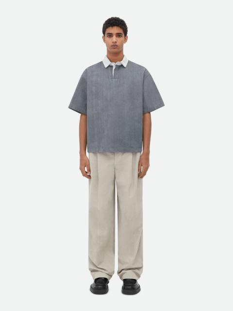 Bottega Veneta Relaxed Fit Printed Leather Polo
