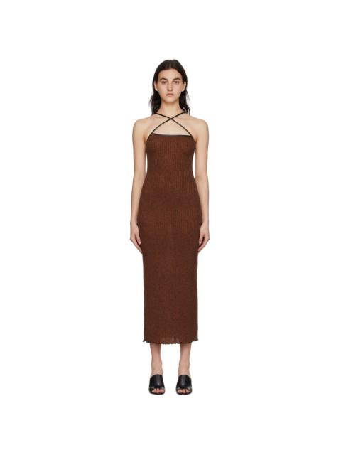 16ARLINGTON Brown Arya Long Dress