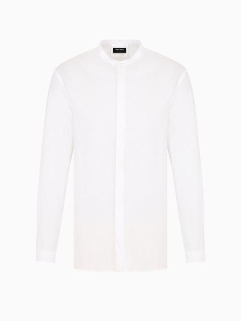 GIORGIO ARMANI Regular-fit shirt in linen