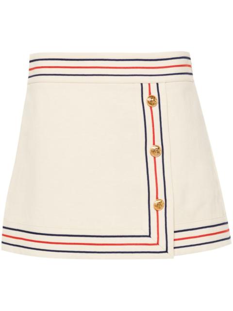 GUCCI striped cotton wrap skirt