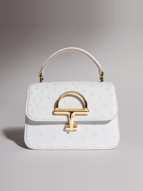 GUCCI Gucci Siena ostrich small top handle bag
