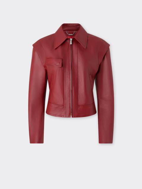 Ferrari Deer-effect nappa leather blouson
