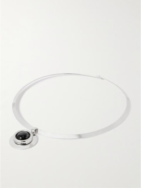 Jennifer Behr Alva Silver-plated Onyx Choker