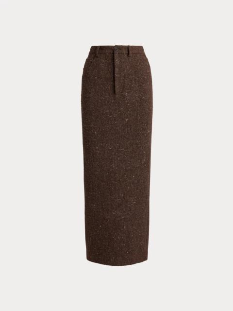 Ralph Lauren Fontaine Wool-Blend Donegal Tweed Skirt